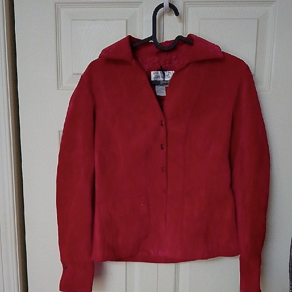 Women's Leather Red Jacket